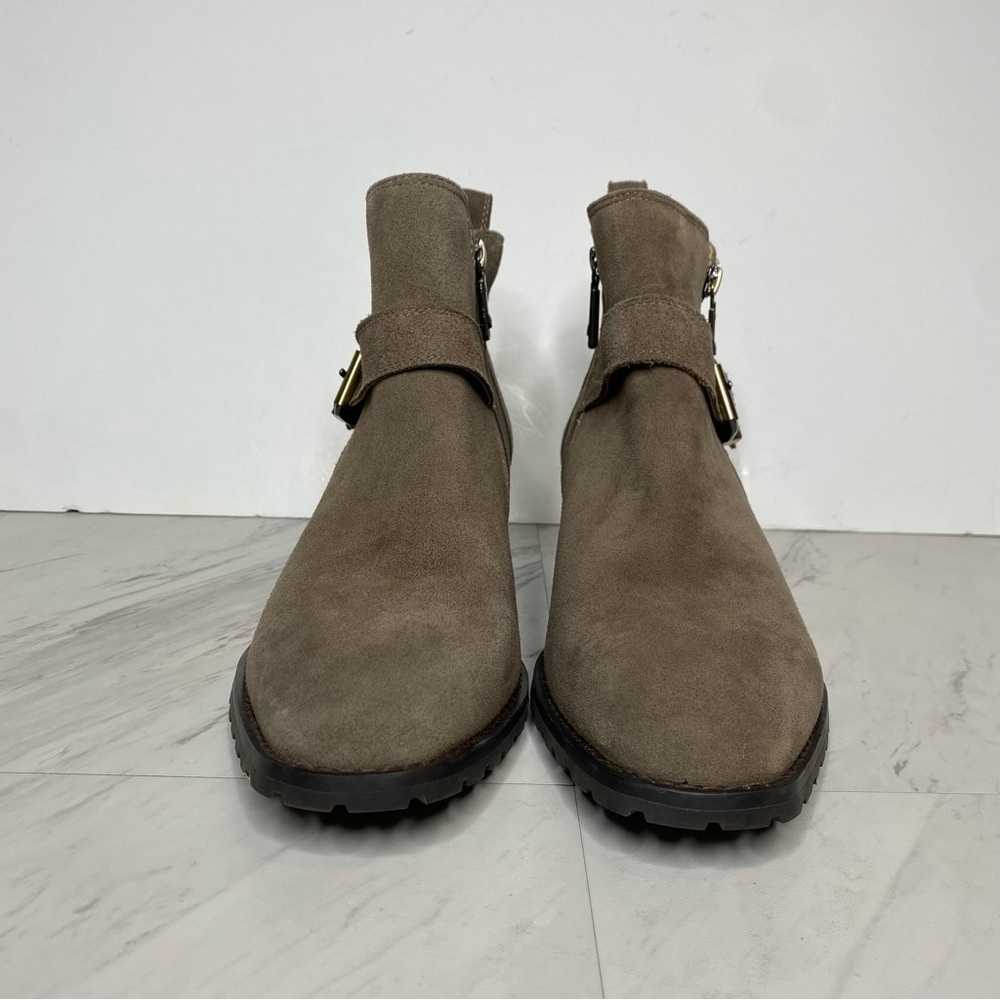 Blondo Susan Gray Tan Suede Bootie 11M - Picture 2 of 14